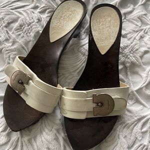 Salvatore Ferragamo wooden sandals 6.5